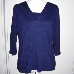 Kim Rogers Navy Top Medium Petite